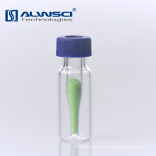 Consumíveis laboratoriais 0,2 ml insertos de frasco hplc 6 mm com base cônica